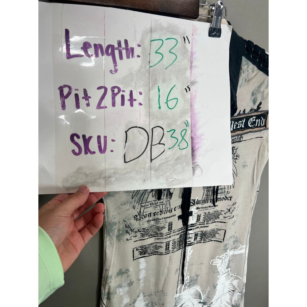 Salvage Womens Size M Y2K Mini Dress Goth Grunge Rocker Emo Dark Fairy Edgy - Picture 4 of 16